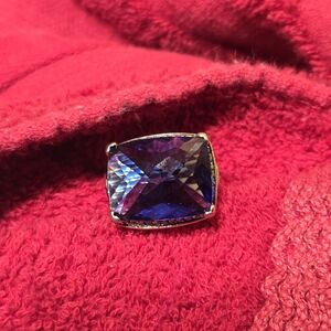 Purple Cushion-Cut Statement Ring - Women Jewelry